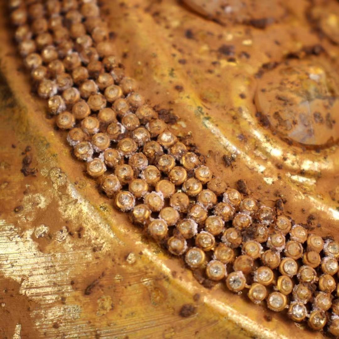 中国古美術・旧蔵宝石鎏金瓷器花瓶・純手作り・茶道具・置物・観賞瓶・文房具・時代物