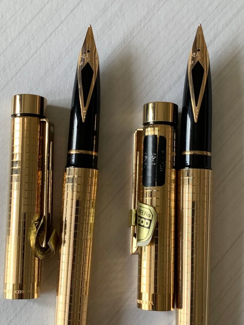 SHEAFFER タルガ1007 万年筆 ゴールド 2本セット 14K ペン先