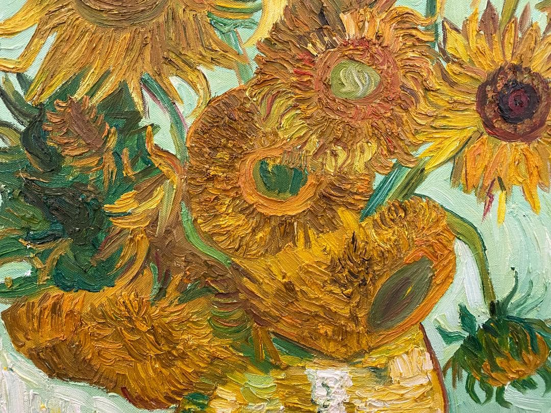 フィンセント・ファン・ゴッホ『ひまわり』複製画　手描き　摸写⑩　F15