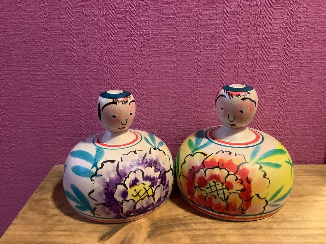 購入専用　佐藤祐介工人　可愛い玉入れえじここけし　大小2体セット
