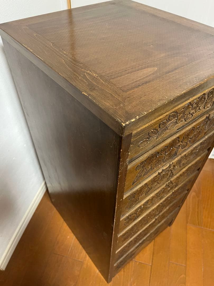 軽井沢彫り☆7段引出し②