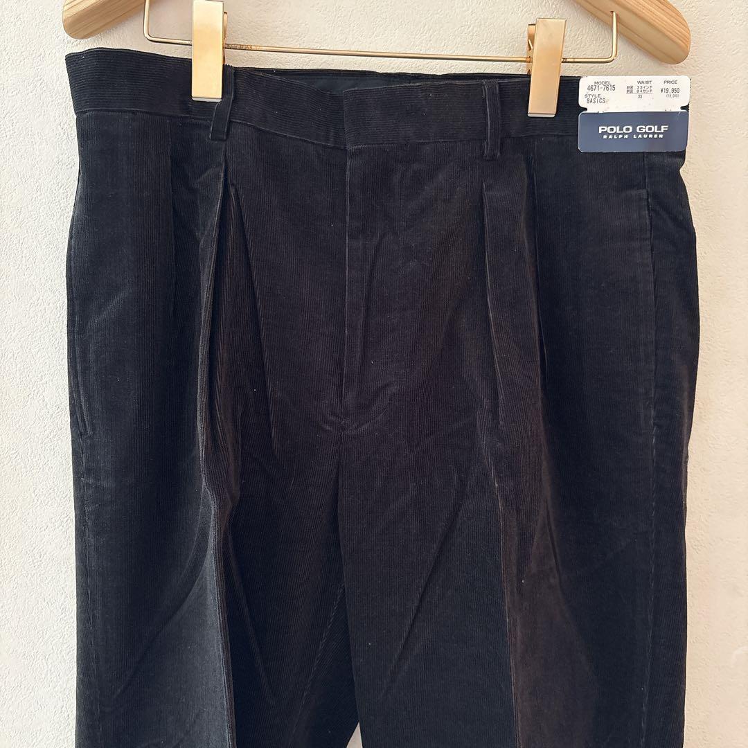 【未使用品】POLO GOLF ポロゴルフラルフローレン メンズパンツ　黒33
