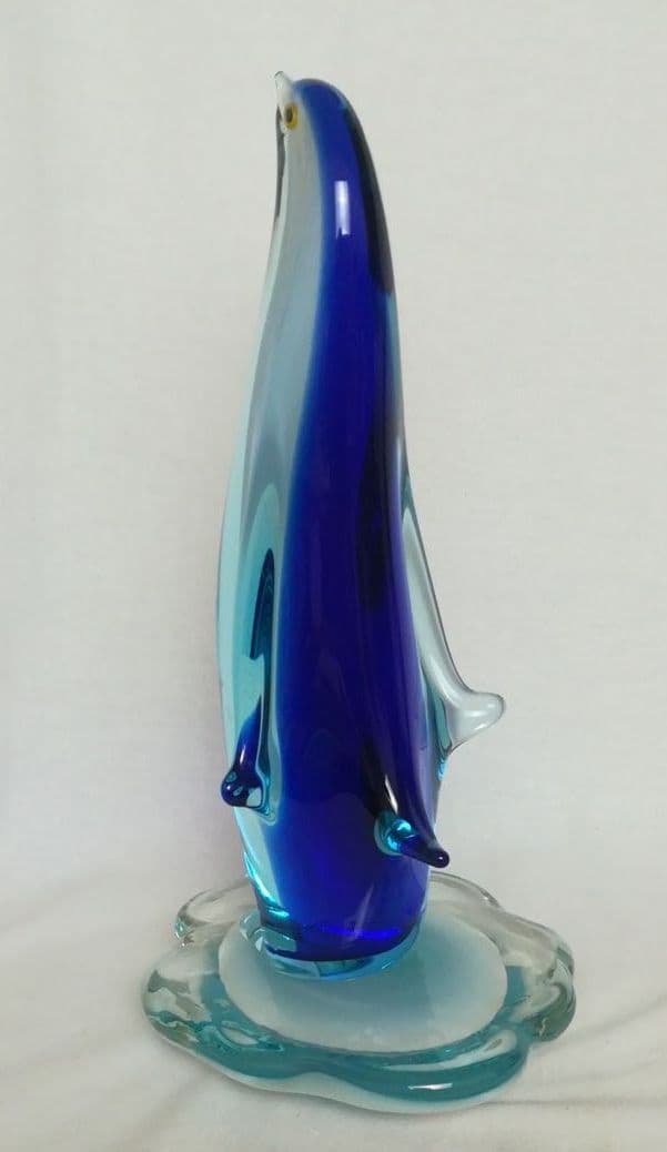 マルティグラス　大きな　ペンギン　置物　硝子　専用箱付き