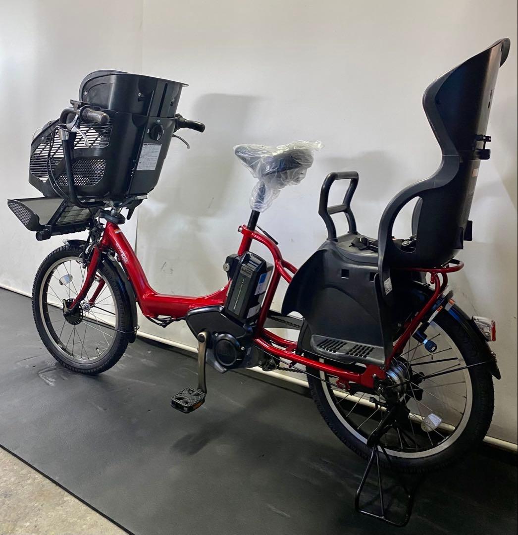 1年保証 ヤマハ　パスキッス　20インチ　子供乗せ　赤色　電動アシスト自転車