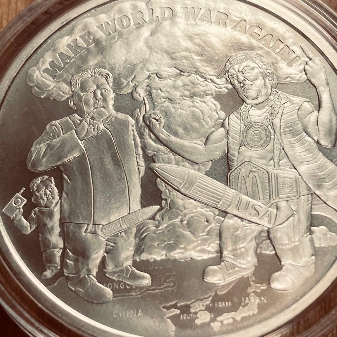 トランプ大統領　1オンス　プルーフ銀貨　MWWA