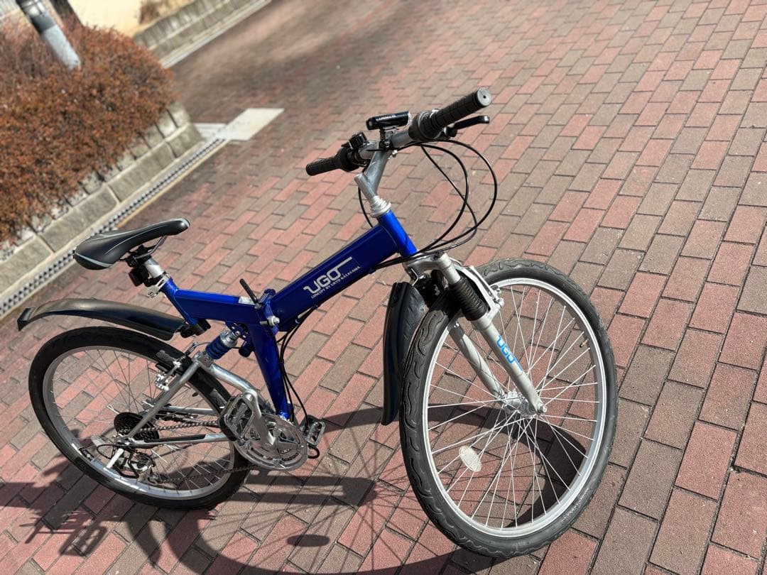 新品タイヤ・フルサス・折り畳みマウンテンバイク(26㌅)お届け出来ます。引取可能