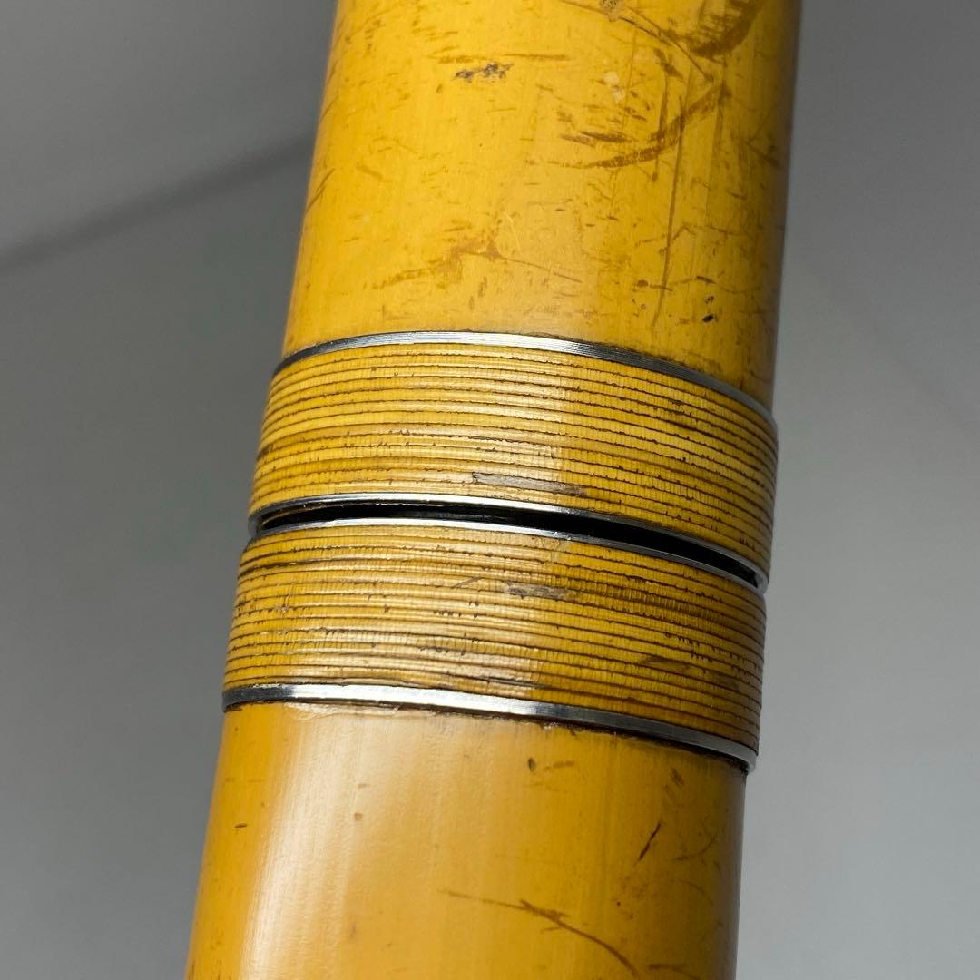 竹風在銘　銀三線　尺八　約60.5cm 東N7-1025①