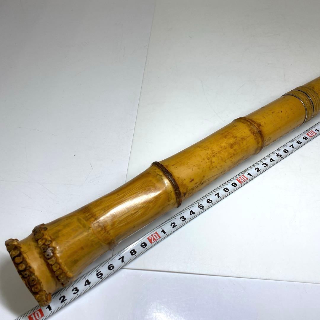 竹風在銘　銀三線　尺八　約60.5cm 東N7-1025①