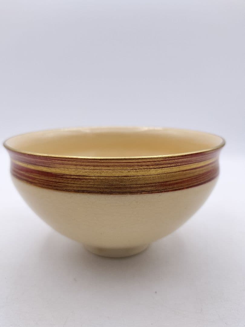 c702 数茶碗 金襴手赤巻 5客＋2客オマケ 高台寺窯 紙箱 茶道具 古物