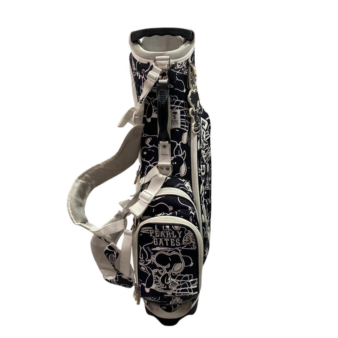 パーリーゲイツ スヌーピー キャディバッグ ブラック ホワイト 9.5型 6分割