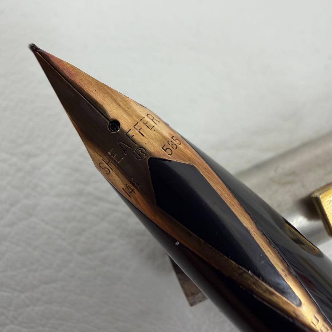 P21【万年筆】SHEAFFERヴィンテージ　K14 14K 585