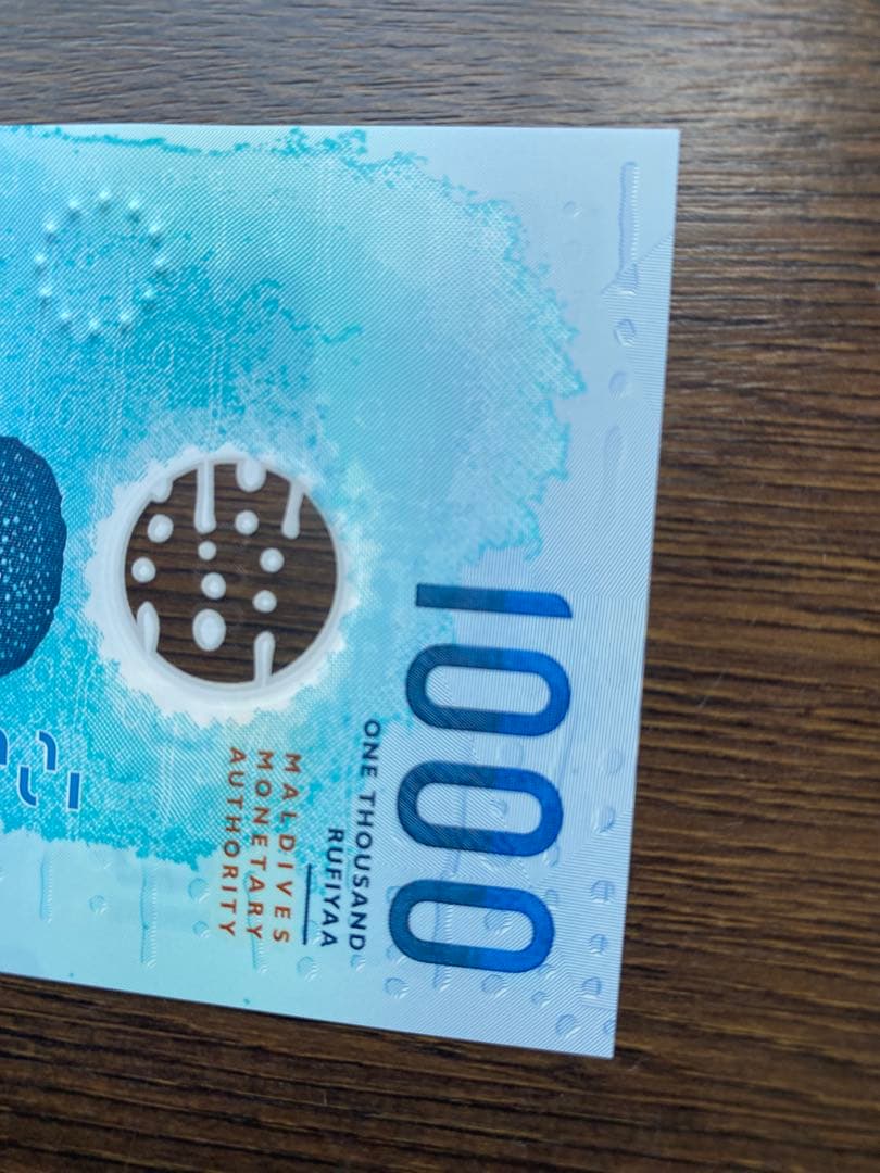 モルディブ紙幣1000ルフィヤ