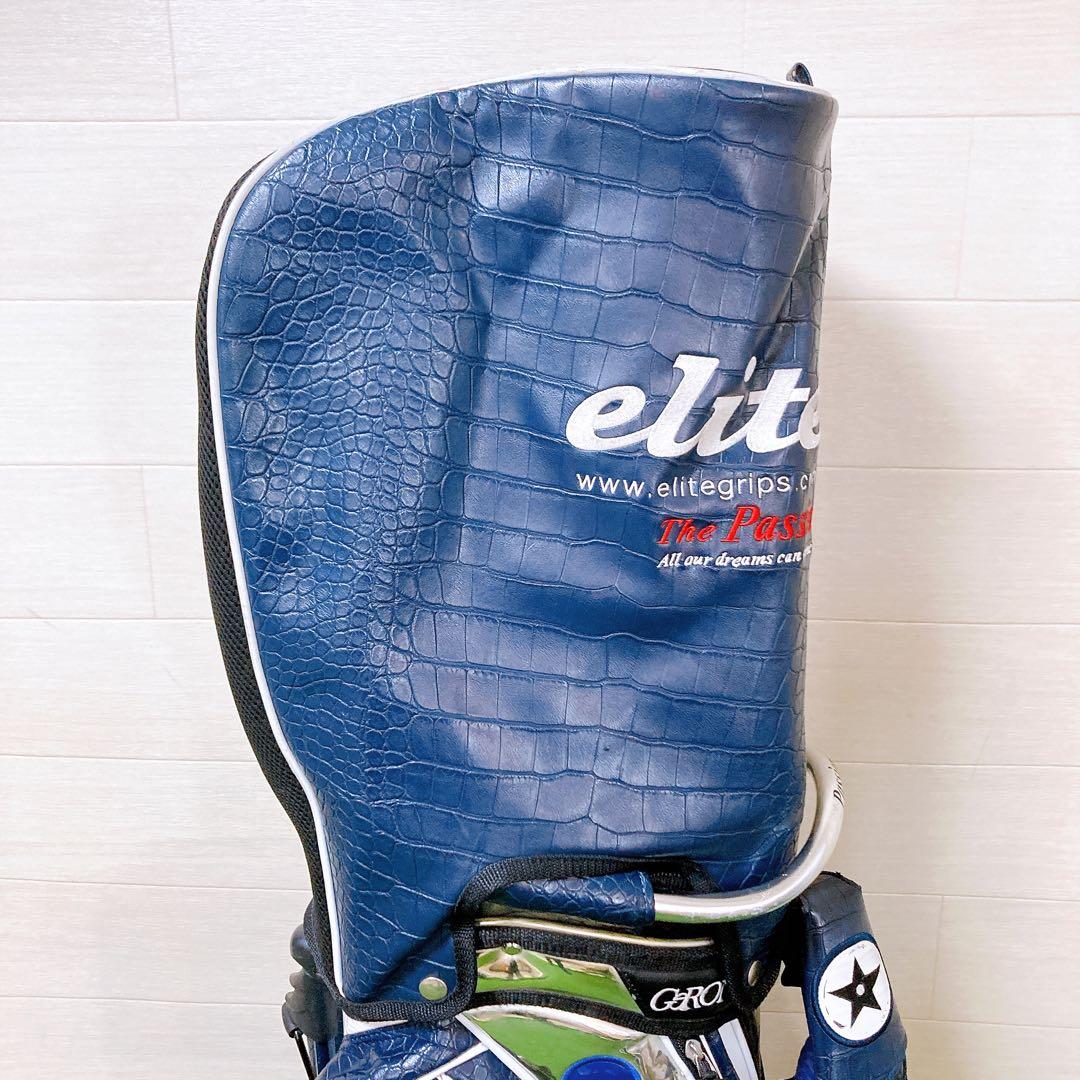 エリートグリップ　数量限定　キャディバッグ　スタンド式　3点式　クロコダイル