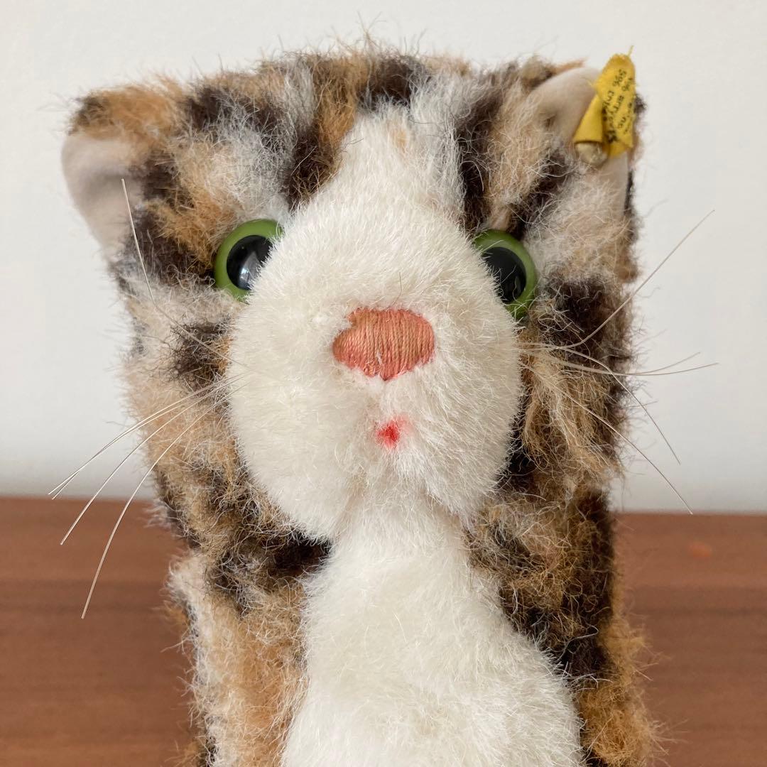 シュタイフ　猫　ネコ　茶トラ　ぬいぐるみ　ドイツ　ヴィンテージ