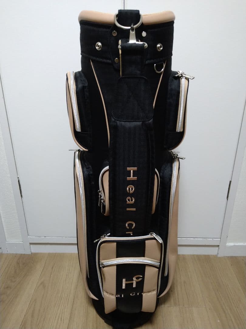 Heal Creek ゴルフバッグ・キャディバッグ 黒/ベージュ