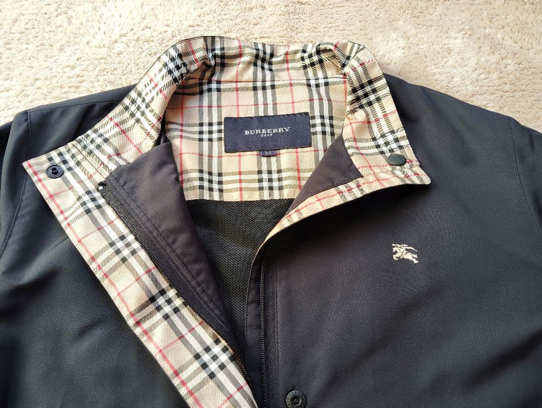 【週末限定セール】美品バーバリーゴルフブルゾン　ジャンパーメンズМ　ノバチェック