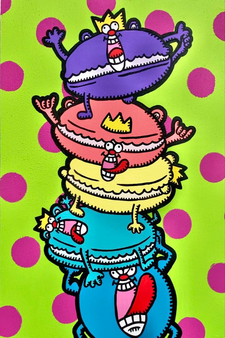 原画　スイーツ ポップアート キャラクター　絵画　アクリル画　現代アート