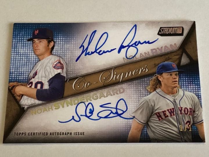 世界に1枚（1of1）ライアン&シンダーガード W直筆サイン 2017 トップス