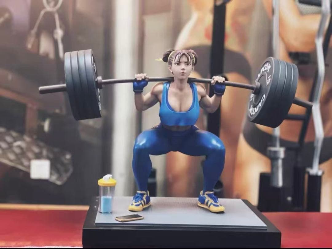 ストリートファイター Pcsチュン・リー 春麗 重量挙げ スタチュー フィギュア