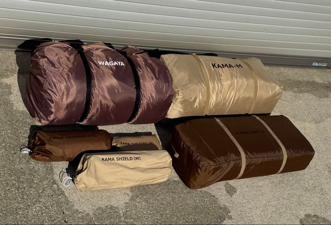 さかな　DODカマボコテント3M フルオプション＋わがやのシュラフ 1/2