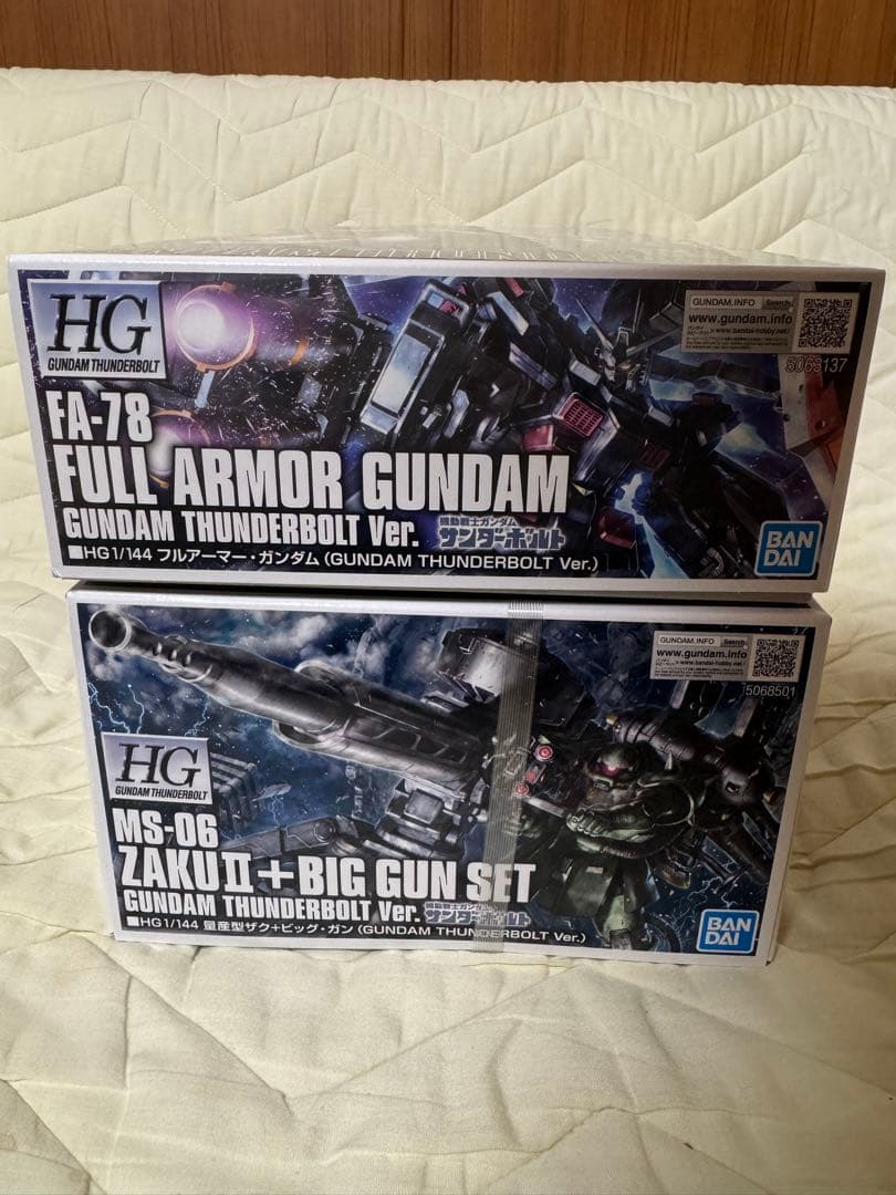 HG ZAKU II + BIG GUN SET 、フルアーマーガンダム