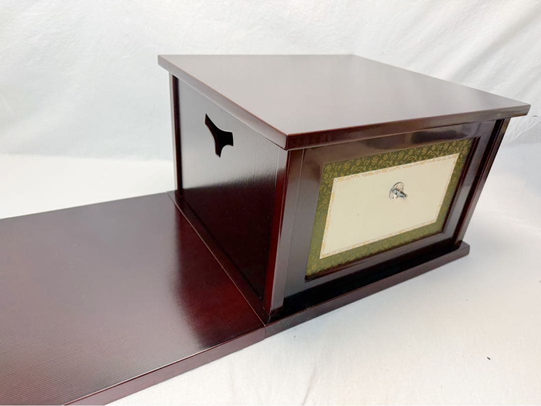 ほぼ未使用 茶道具 即中斎好写 糸目 小袋棚 銀摘み 組み立式 炉 風炉用 箱無