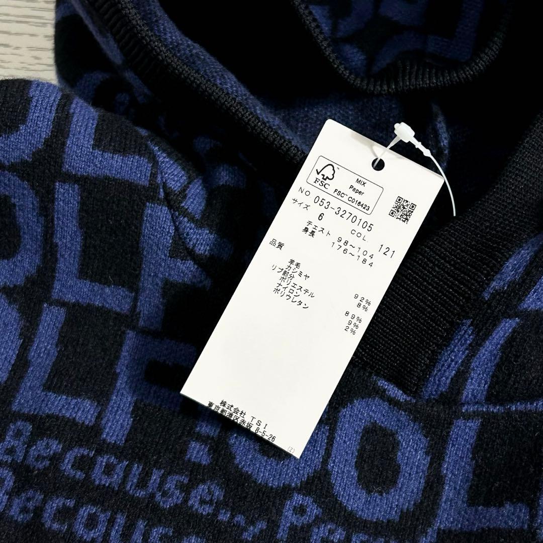 PEARLY GATES カシミヤブレンド ジャガード ニットパーカー サイズ6