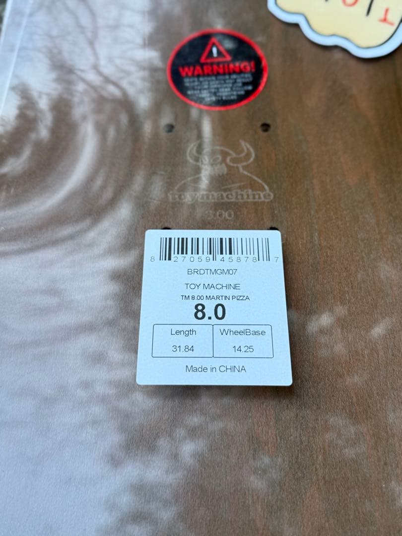 TOY MACHINE スケボーデッキ 8.0 MOBデッキテープ付き