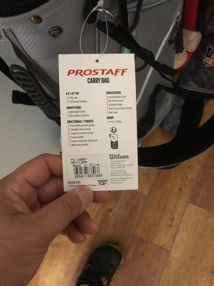 Wilson グレー キャディバッグ スタンド付き