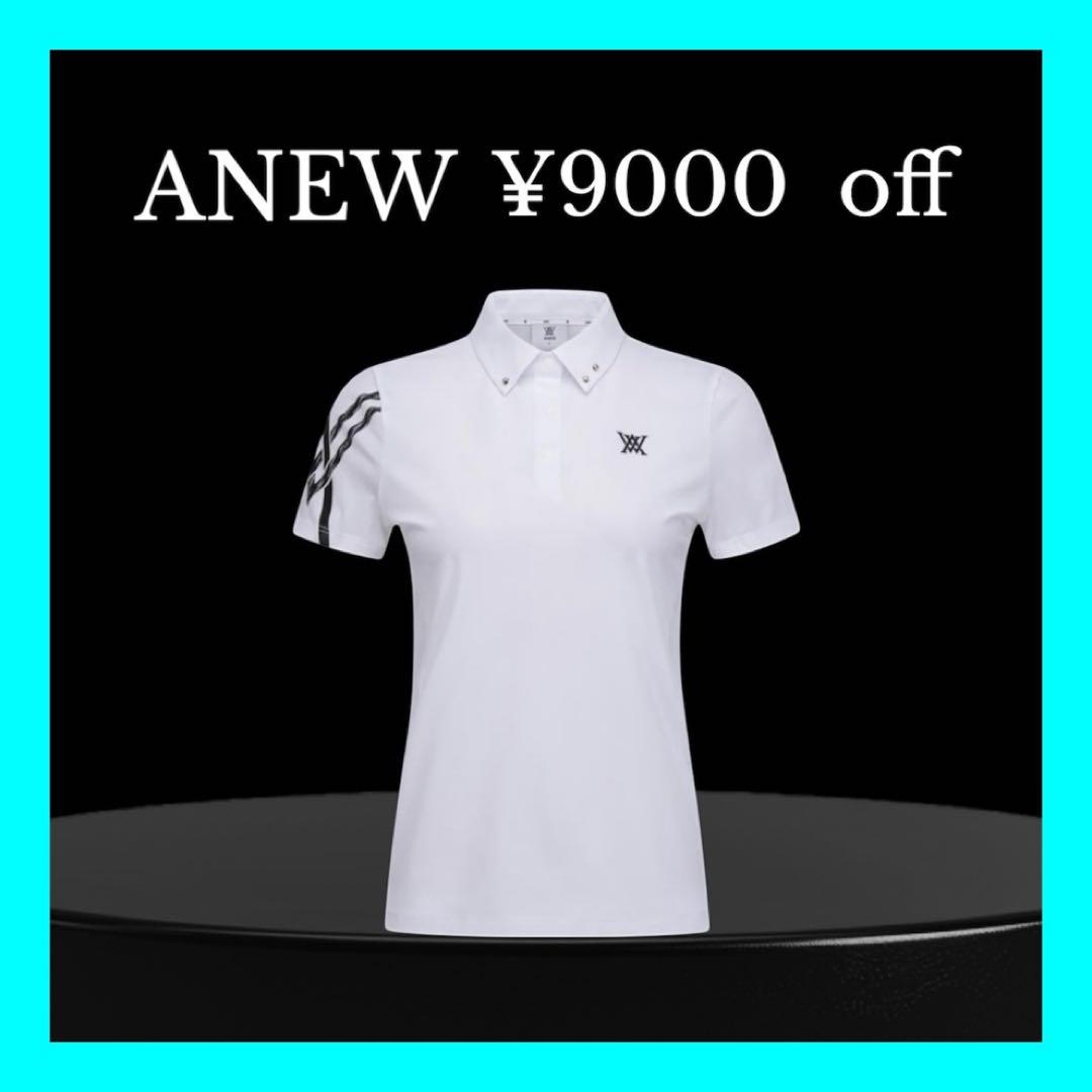 新品⭐️タグ付き⭐️Mサイズ　ANEW レディースポロシャツ　ホワイト