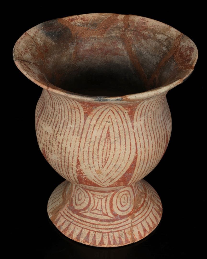 古代 バンチェン土器 彩文土器 タイ古陶 箱付 紀元前 出土 発掘品 東南アジア