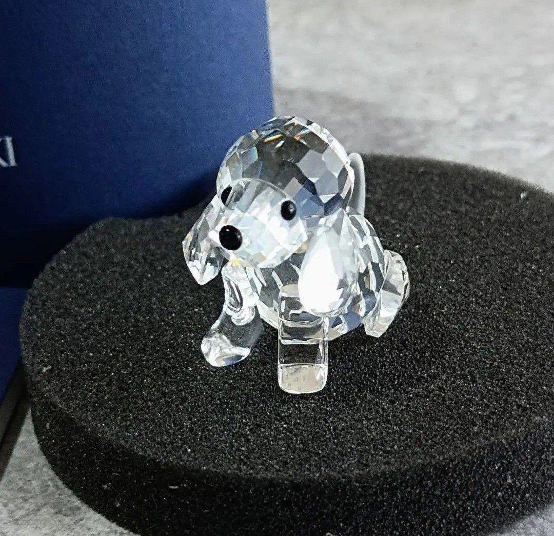 ☘小さな可愛いさ☘ 【SWAROVSKI スワロフスキー】 犬 置物 インテリア