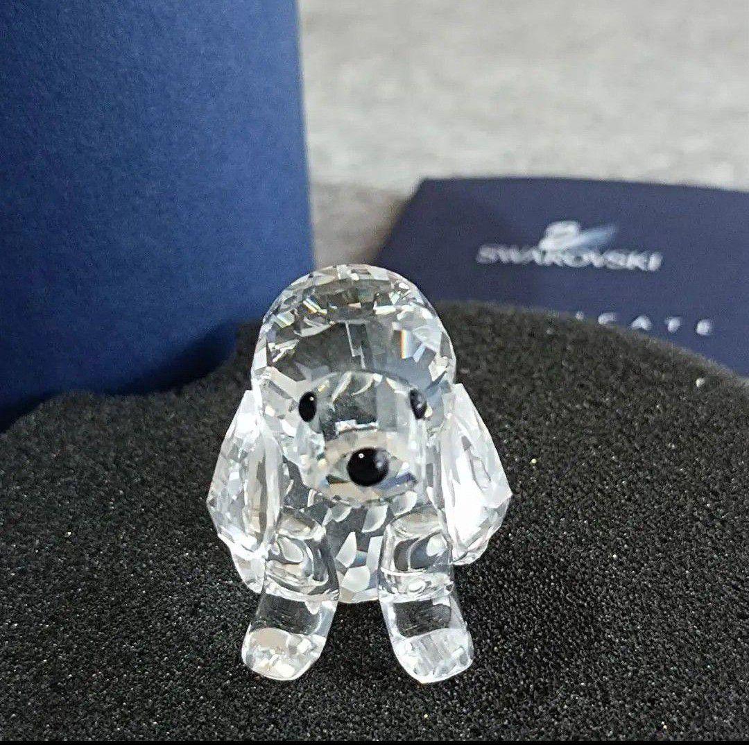☘小さな可愛いさ☘ 【SWAROVSKI スワロフスキー】 犬 置物 インテリア