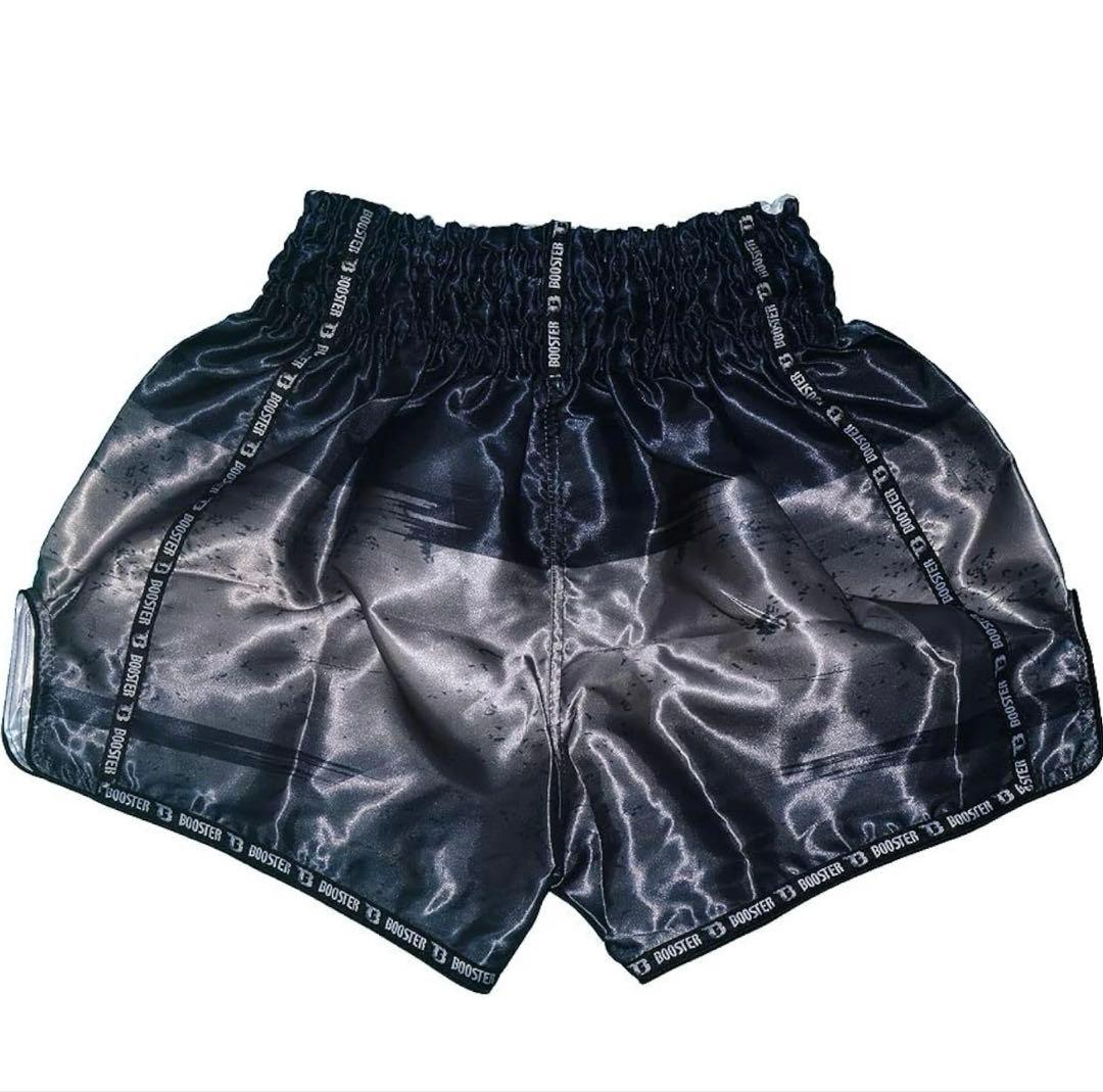 Boostarムエタイショーツ グレー/ブラック ブースター キックボクシング