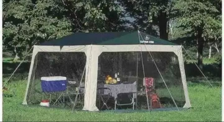 テント　キャンプ　タープ　虫除け　大きめ　蚊帳　収納袋付き　新品未使用