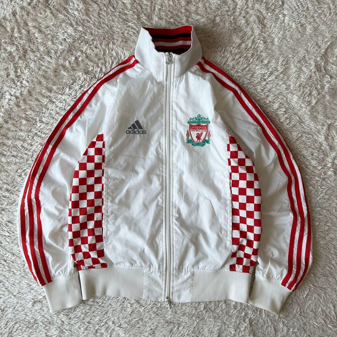 アディダス 00s Liverpool nylon jacket S white
