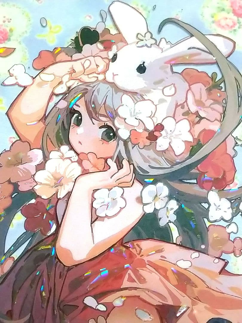 のこり１✩再販✩J824＃花的少女诗(贝壳光)新七天切り売り海外人物マステ女の子