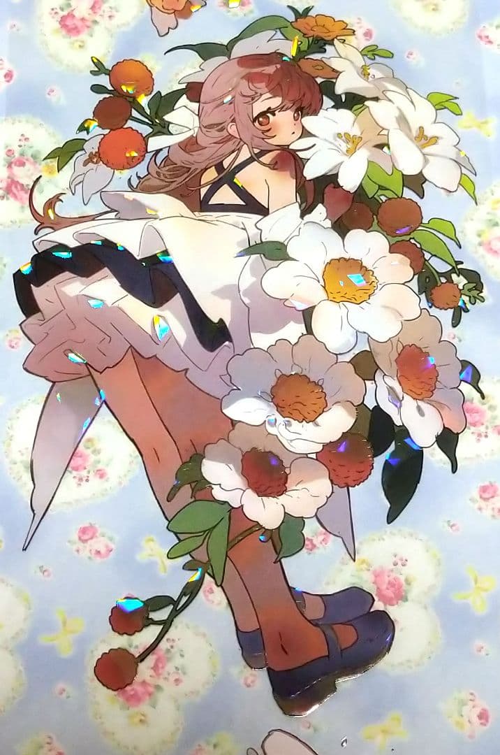 のこり１✩再販✩J824＃花的少女诗(贝壳光)新七天切り売り海外人物マステ女の子