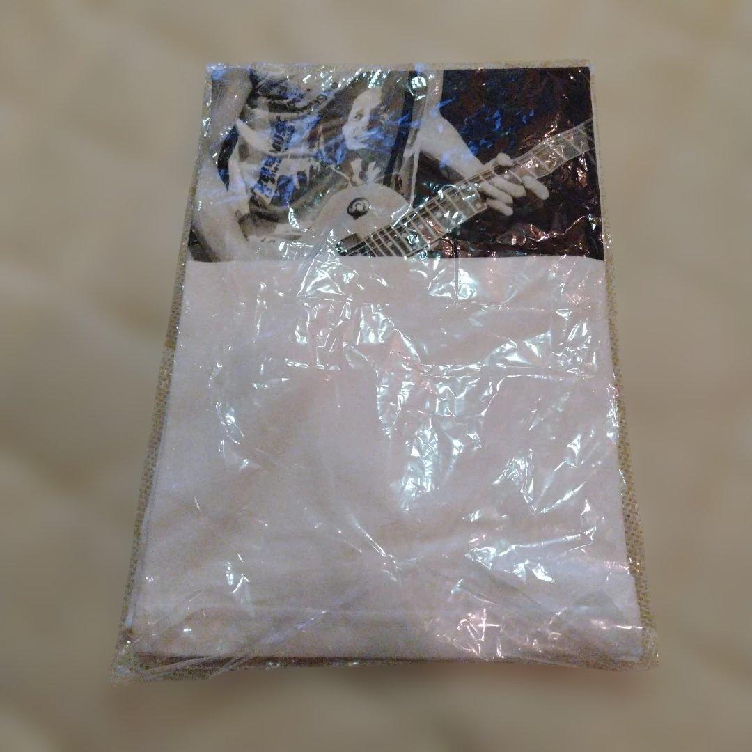 真島昌利Tシャツ 白地 黒プリント XL