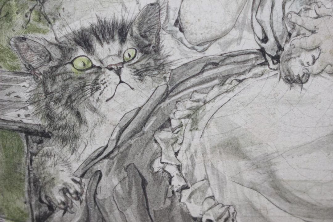 藤田嗣治 エスタンプリトグラフ「森の中の少女」 5/150