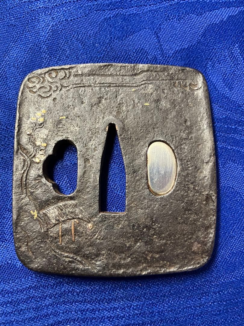 自然の風景 鍔(つば) 約6.5cm 鉄鍔