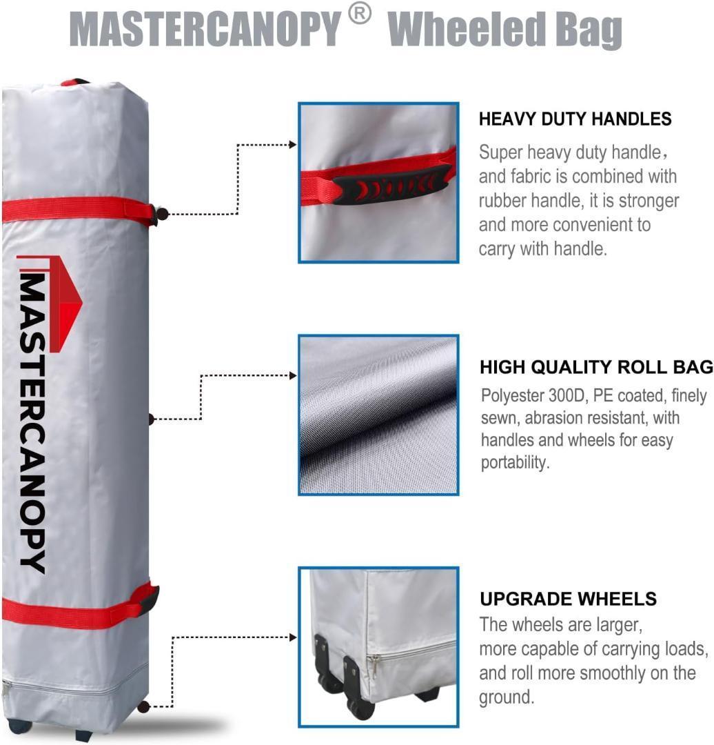 マスターキャノピー ワンタッチタープテント 三段階調節 スチールフレーム3M 白