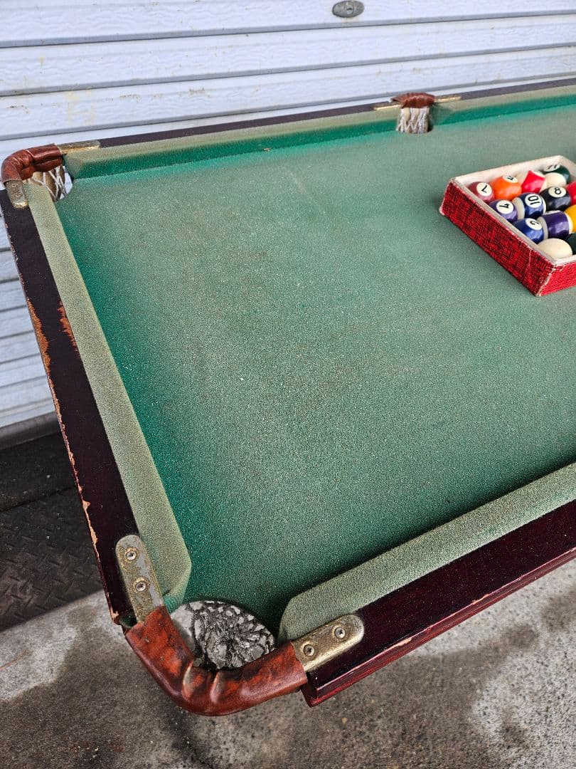 ヴィンテージ ビリヤード台 小型 家庭用 木製 レトロ インテリア 家具