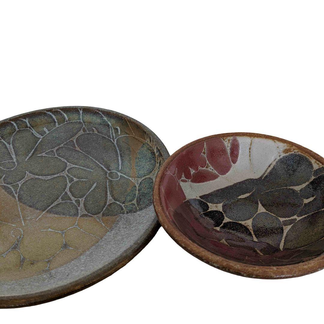 Crich Pottery 英国スタジオ陶器 平皿＆サラダボウル 未使用
