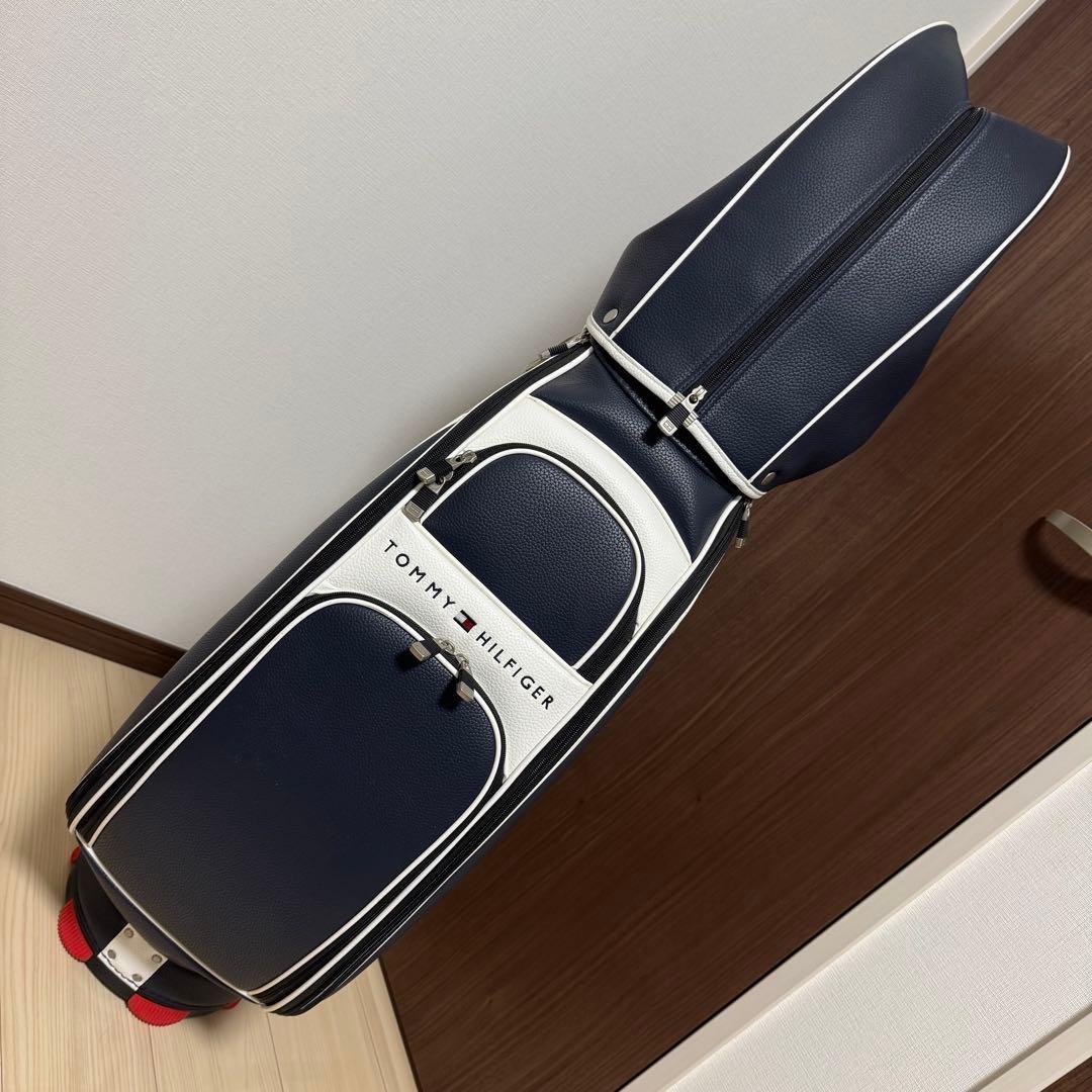 美品トミーヒルフィガーゴルフ/THE FACEキャディバッグ/THMG7SC1