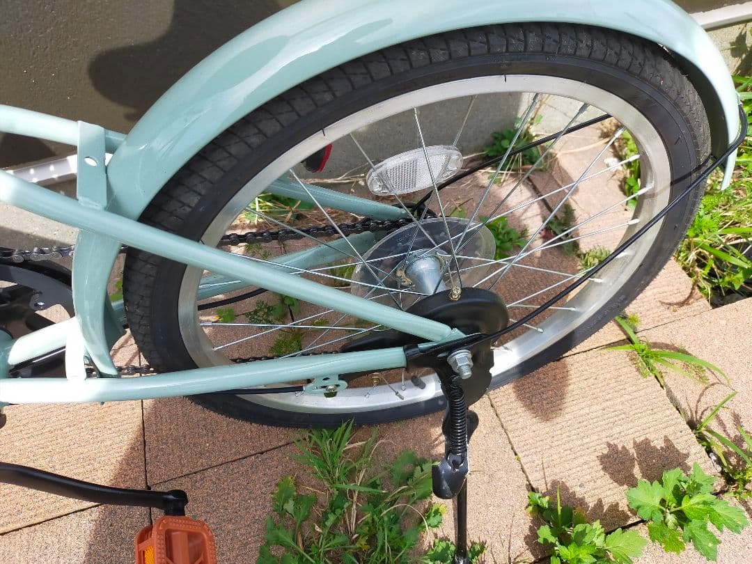 折りたたみ自転車　20インチ　シマノ6段変速　 ミントグリーン　2025年