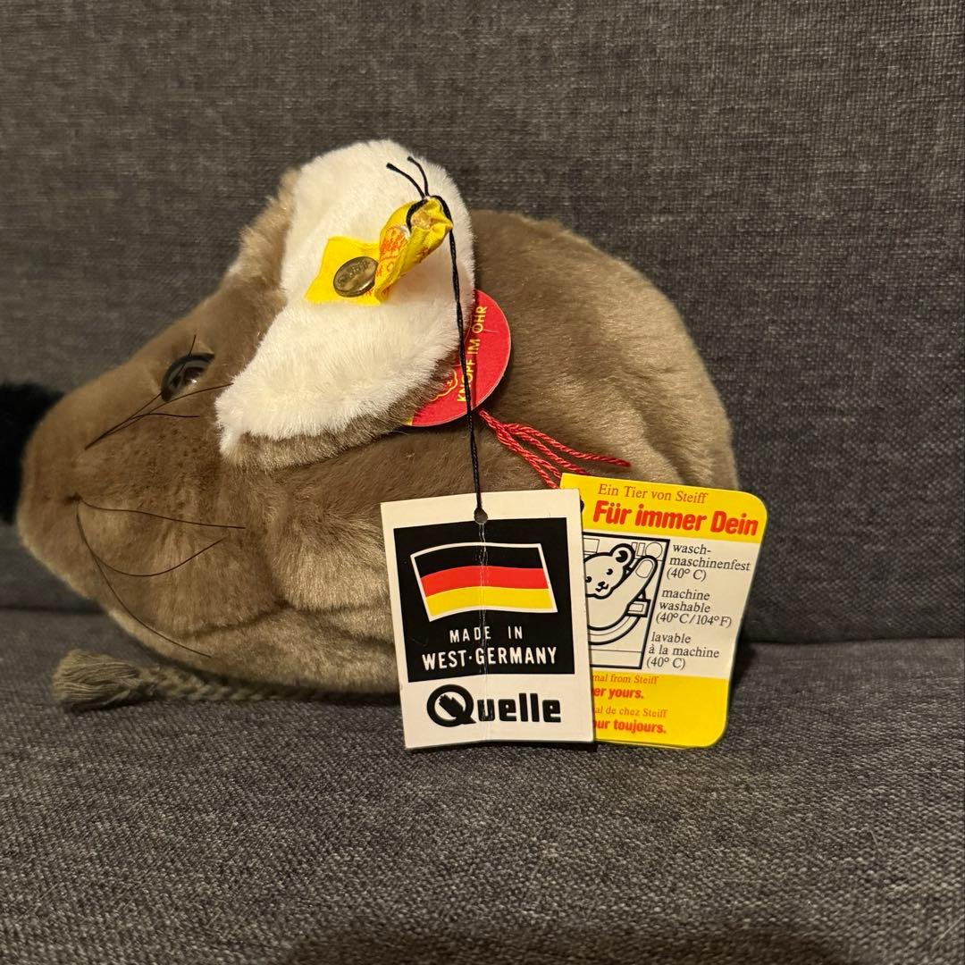 オールドシュタイフ ネズミ ぬいぐるみ 西ドイツ製 Steiff ヴィンテージ