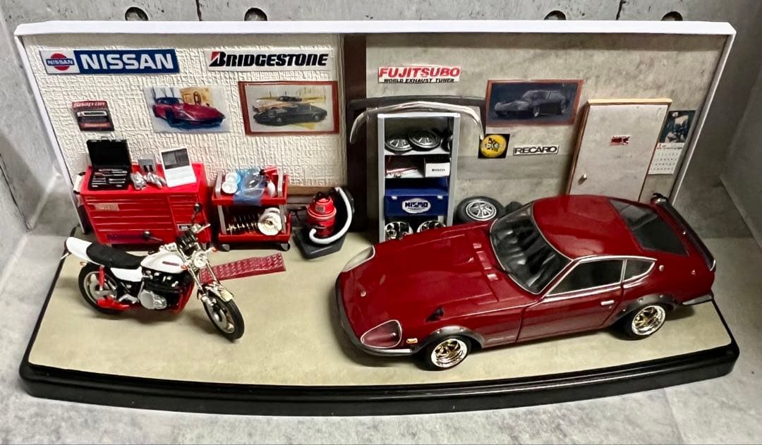 国産名車 1/24 フェアレディ 240ZG カスタム ジオラマ 旧車 ZⅡ