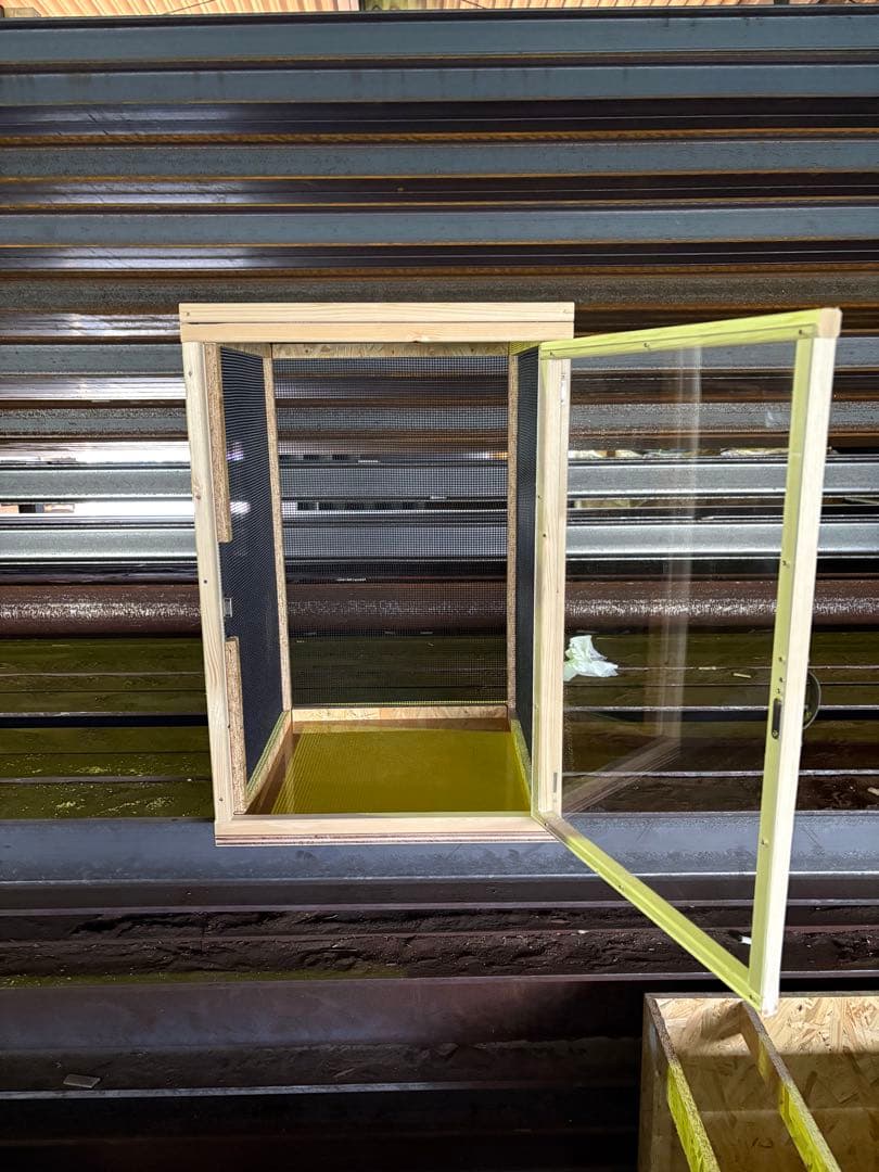 爬虫類ケージ　60×40×40 メッシュ　アクリル扉　カメレオン　ケージ　ペット