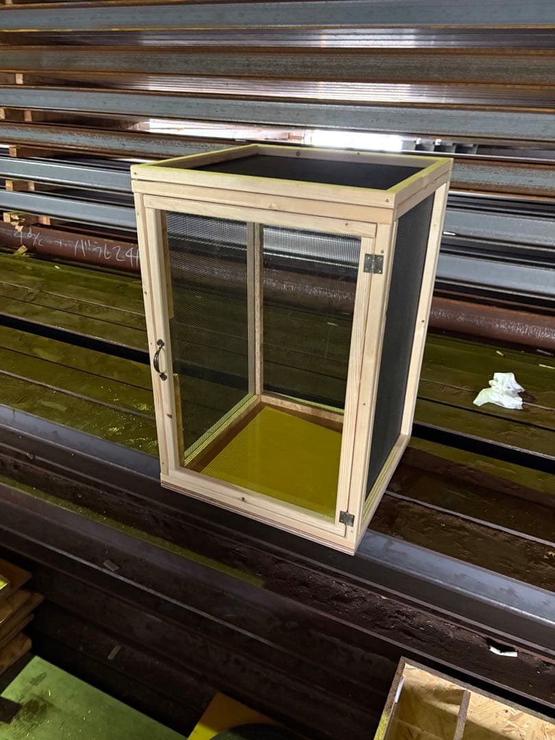 爬虫類ケージ　60×40×40 メッシュ　アクリル扉　カメレオン　ケージ　ペット